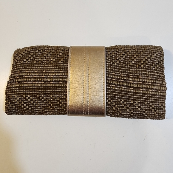 Joanna Maxham Nite Cap khaki raffia clutch bag - Picture 8 of 11